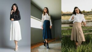 quel haut mettre avec une jupe plissée longue