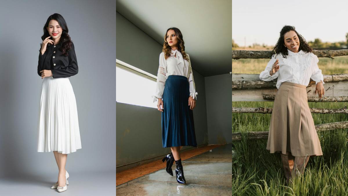 quel haut mettre avec une jupe plissée longue