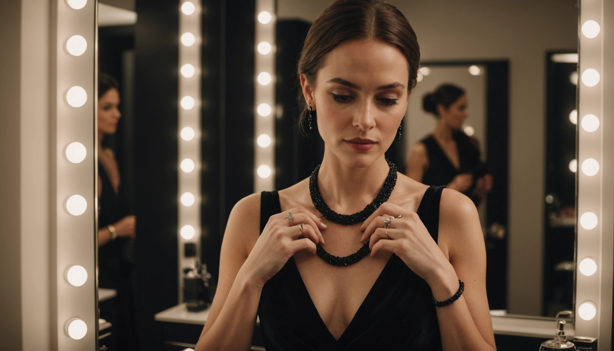 bijoux en spinelle noir