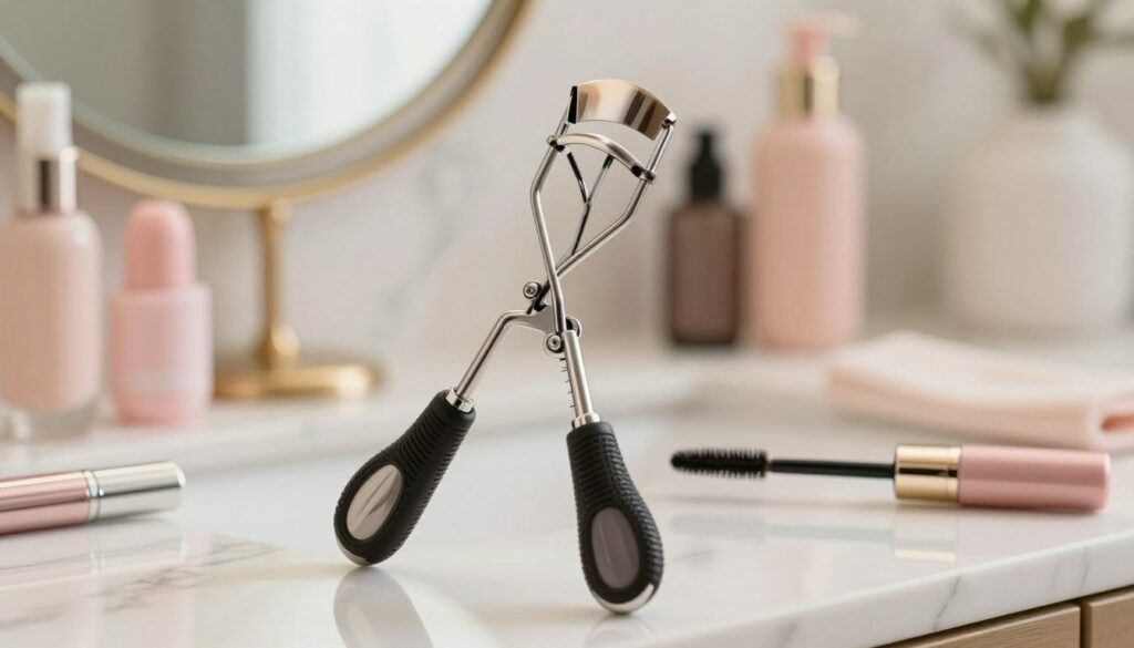 A-beautifully-arranged-close-up-of-a-high-quality-eyelash-curler-showcasing-its-elegant-design-1024x585 Découvrez comment utiliser un recourbe cils facilement