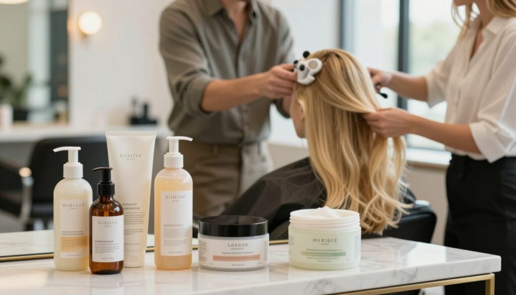 A-beautifully-arranged-hair-care-scene-focusing-on-post-bleach-treatments-for-maintaining-1024x585 Décoloration Cheveux: Expert Tips for Perfect Blonde Hair