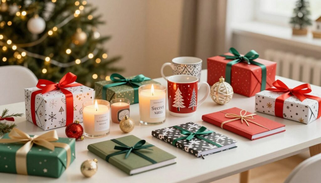 A-beautifully-arranged-tabletop-filled-with-unique-and-original-Secret-Santa-gift-ideas-for-the-1024x585 Comment trouver le cadeau secret santa parfait ensemble