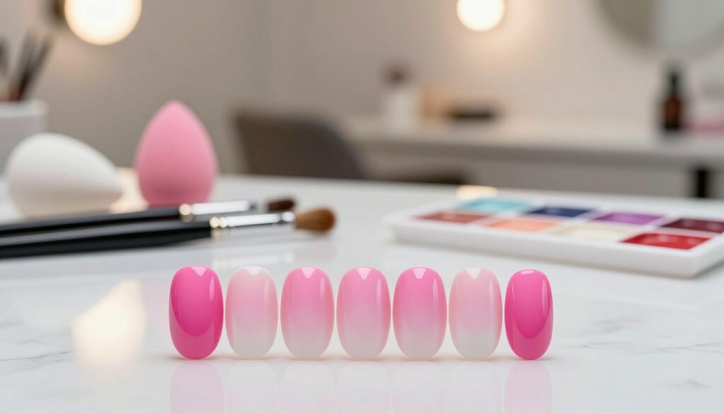 A-beautifully-styled-nail-art-design-showcasing-the-baby-boomer-effect-on-a-set-of-1024x585 Comment faire un ongle baby boomer étape par étape