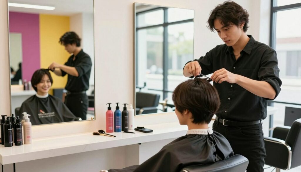 A-bright-stylish-hair-salon-interior-featuring-a-professional-hairstylist-and-a-client.-In-the-1024x585 Trouvons ensemble le meilleur coiffeur Paris aujourd’hui