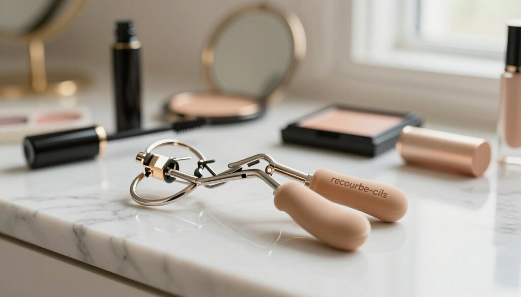 A-close-up-view-of-a-beautifully-designed-eyelash-curler-known-as-a-recourbe-cils-resting-1024x585 Découvrez comment utiliser un recourbe cils facilement