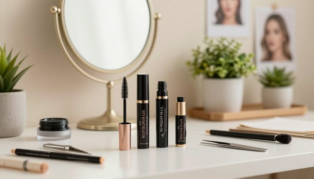 A-close-up-view-of-an-elegant-well-organized-workspace-dedicated-to-natural-eyebrow-grooming-1024x585 Sourcils naturels : Comment obtenir un effet structuré sans passer par le salon