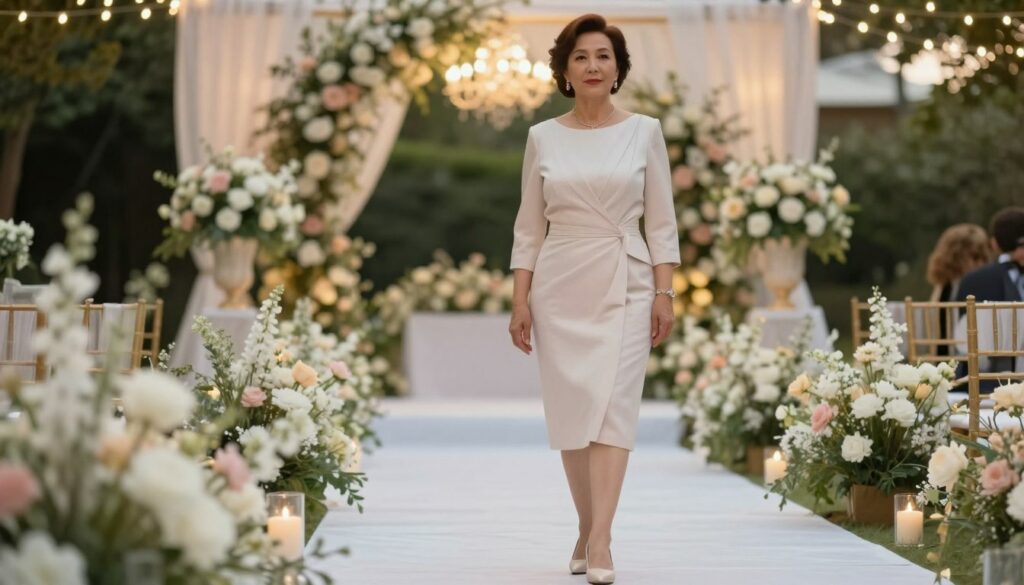 A-mature-woman-in-her-50s-elegantly-dressed-in-a-sophisticated-wedding-outfit-stands-1024x585 Tenue mariage femme 50 ans : Découvrez nos coups de cœur
