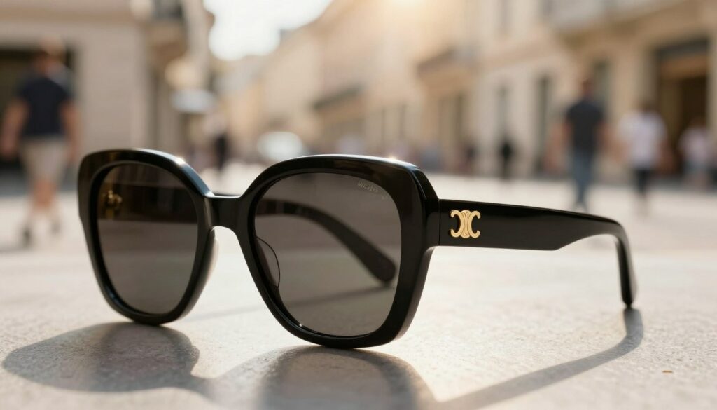 A-pair-of-oversized-Celine-sunglasses-stylish-and-luxurious-placed-on-a-reflective-surface-1024x585 Pour ou contre les lunettes de soleil oversize Celine ?