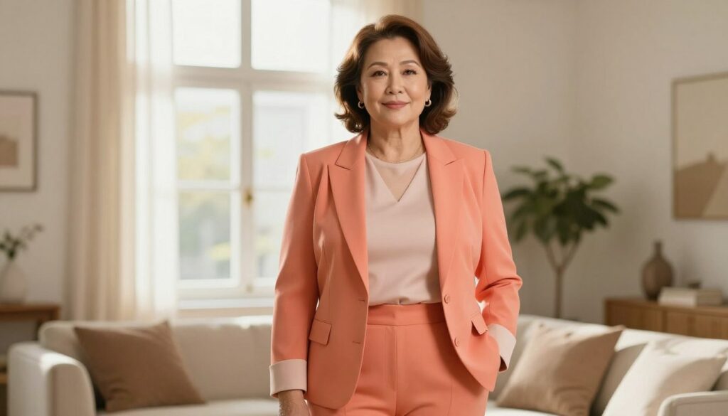 A-stylish-60-year-old-woman-with-a-round-figure-radiating-confidence-and-elegance-stands-1024x585 Look femme 60 ans ronde : Nos avis pour sublimer votre style