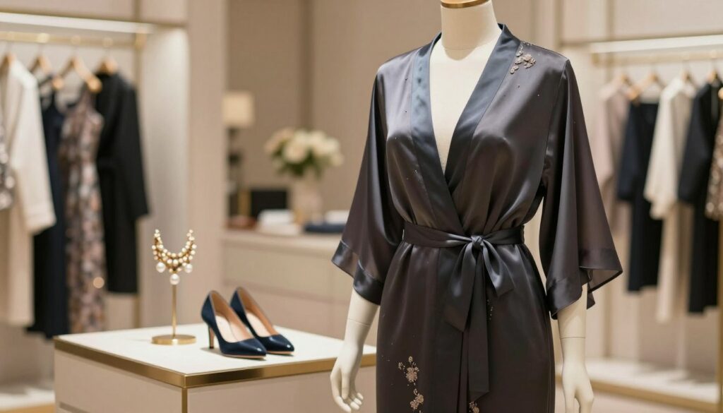 A-stylish-cocktail-dress-on-a-mannequin-in-an-elegant-setting-showcased-in-a-well-lit-1024x585 Robe porter pour un repas chic : Notre guide et avis expert