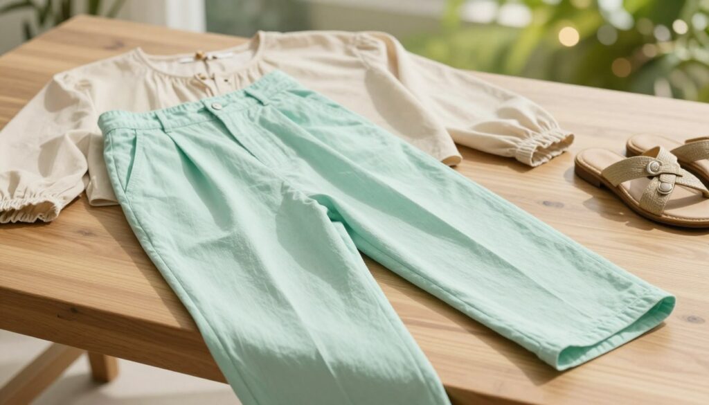 A-stylish-lightweight-cotton-poplin-pant-elegantly-draping-with-a-relaxed-fit-featured-in-a--1024x585 Oubliez le jean blanc : Voici le pantalon ultra-léger que toutes les filles stylées portent