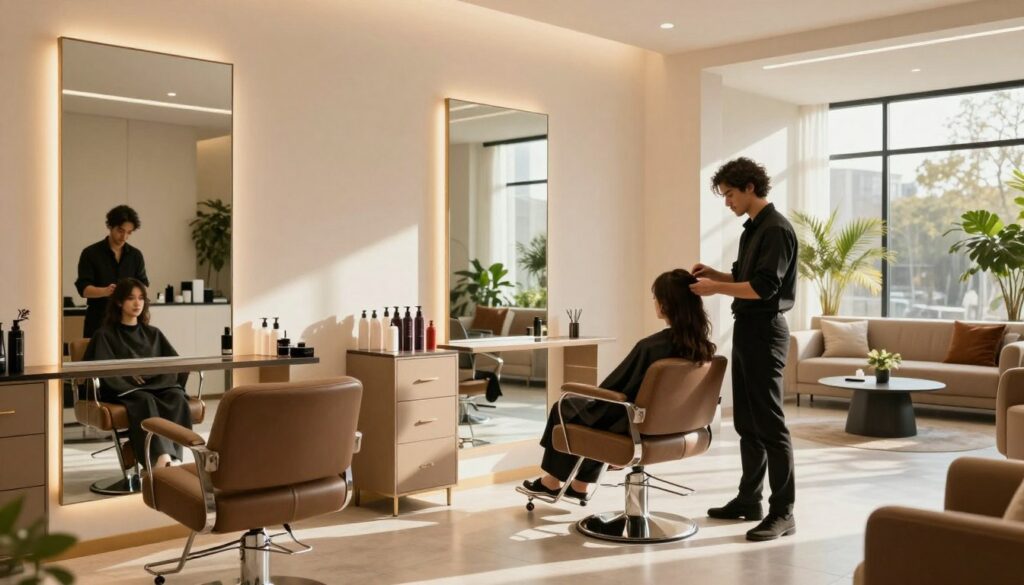 A-stylish-modern-professional-hair-salon-interior-featuring-a-spacious-layout-with-luxurious--1024x585 Trouvons ensemble le meilleur coiffeur Paris aujourd’hui