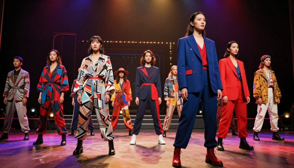 A-vibrant-stage-scene-showcasing-a-variety-of-trendy-cinema-inspired-outfits-emphasizing-bold--1024x585 4 vêtements de cinéma à porter dans la vraie vie