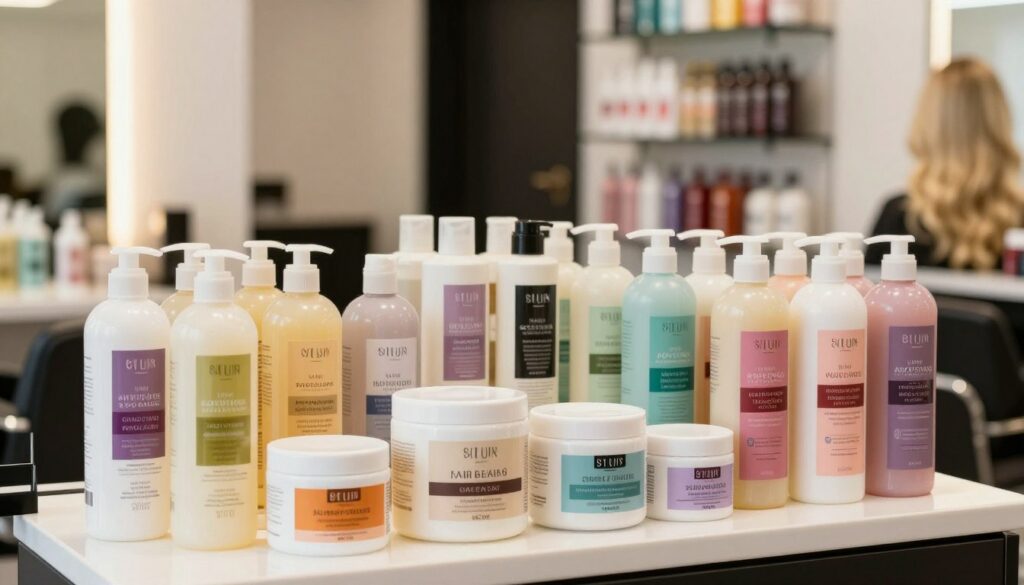 A-well-organized-display-of-hair-bleaching-products-catered-to-achieving-successful-blonde-1024x585 Décoloration Cheveux: Expert Tips for Perfect Blonde Hair