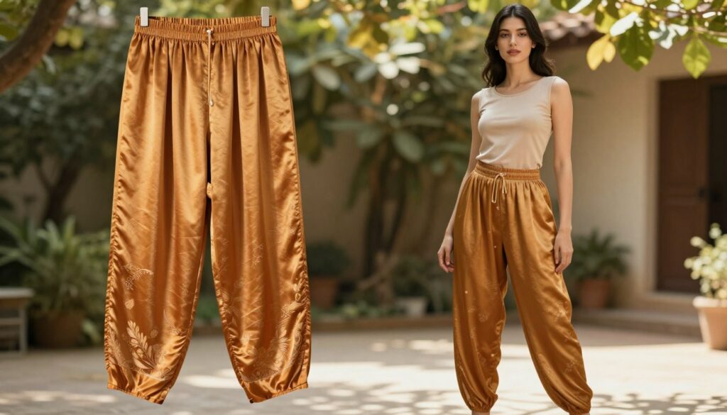 A-pair-of-elegant-harem-pants-made-from-luxurious-wild-silk-displayed-prominently-in-the-1024x585 Pantalon bouffant, sarouel et harem pants, mode d'emploi