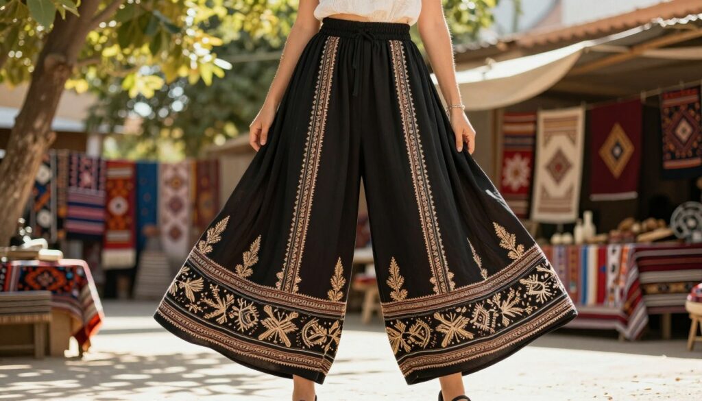A-stylish-and-elegant-ethnic-Pantalon-bouffant-displayed-as-the-central-focus-of-the-image-1024x585 Pantalon bouffant, sarouel et harem pants, mode d'emploi