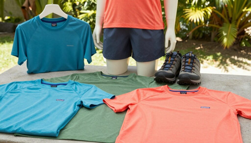 A-vibrant-display-of-a-selection-of-lightweight-breathable-clothing-suitable-for-warm-humid-1024x585 Climat chaud et humide : comment s'habiller ?