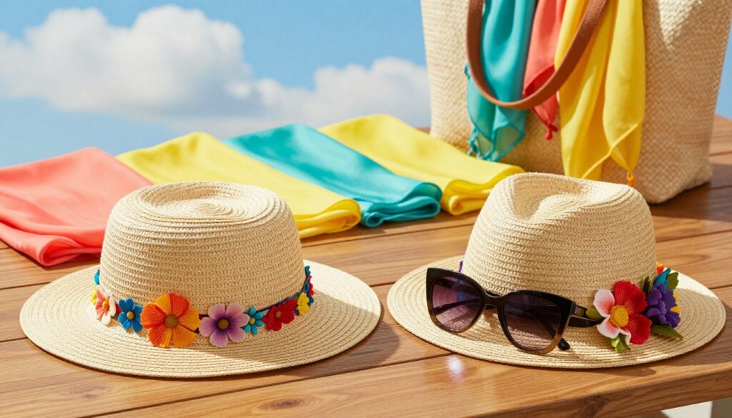 A-vibrant-summer-scene-featuring-essential-accessories-to-elevate-personal-style.-In-the-1024x585 Comment s'approprier la couleur de l'été 2026 ?